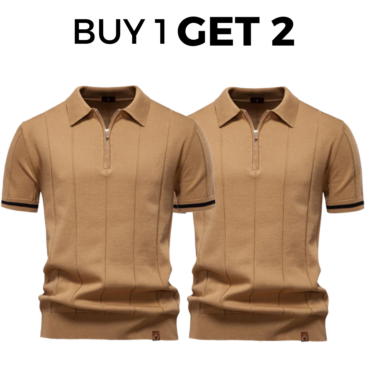 Classic Knit Polo Shirt - Buy 1 Get 2