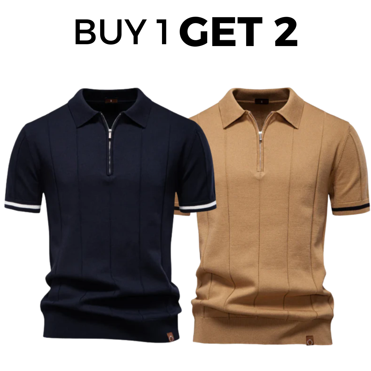 Classic Knit Polo Shirt - Buy 1 Get 2