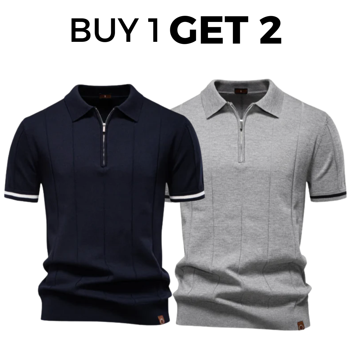 Classic Knit Polo Shirt - Buy 1 Get 2