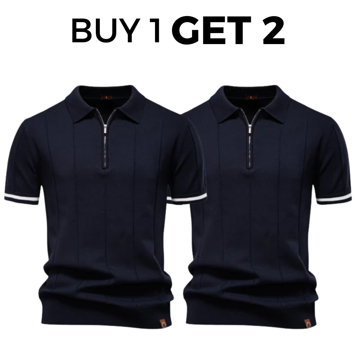 Classic Knit Polo Shirt - Buy 1 Get 2