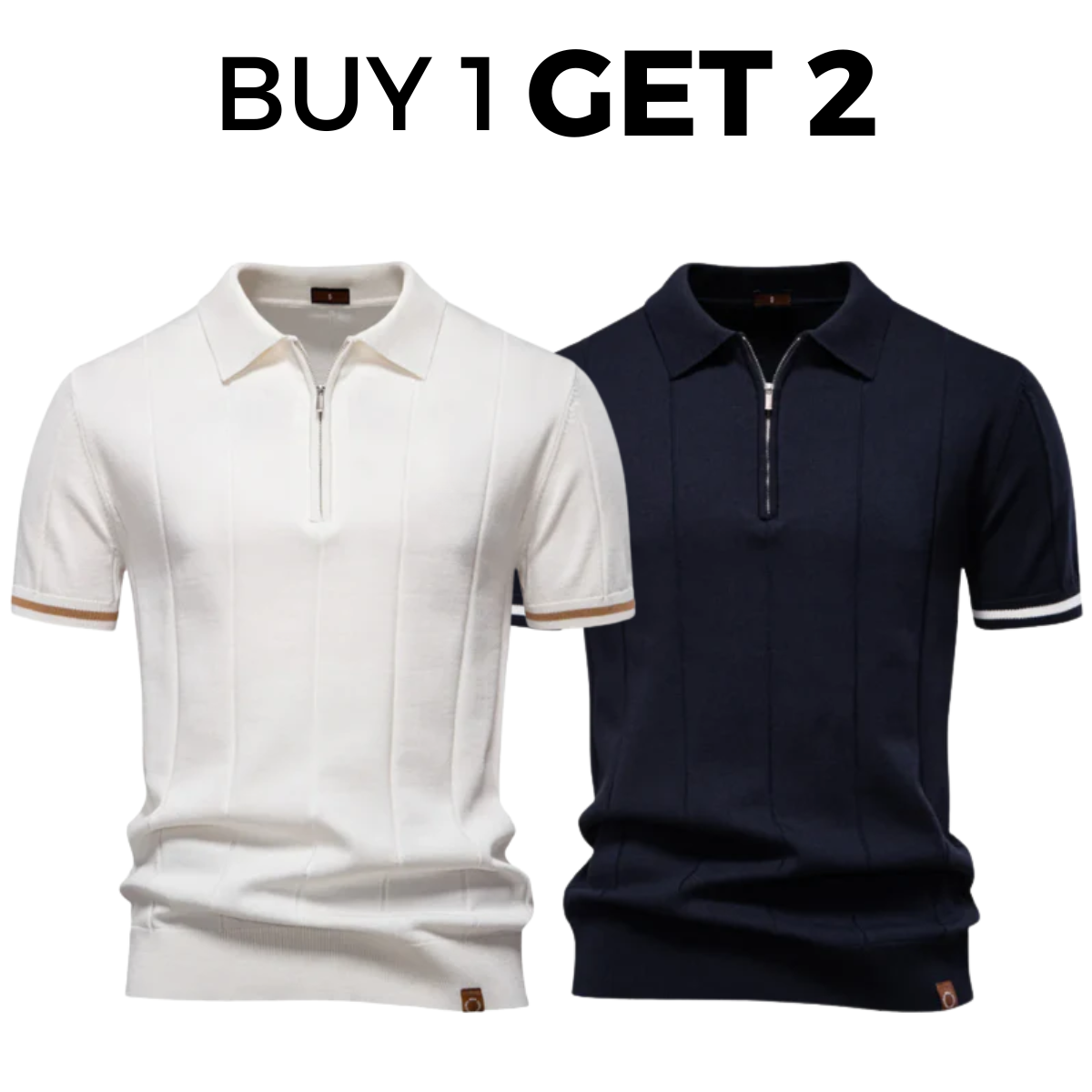 Classic Knit Polo Shirt - Buy 1 Get 2