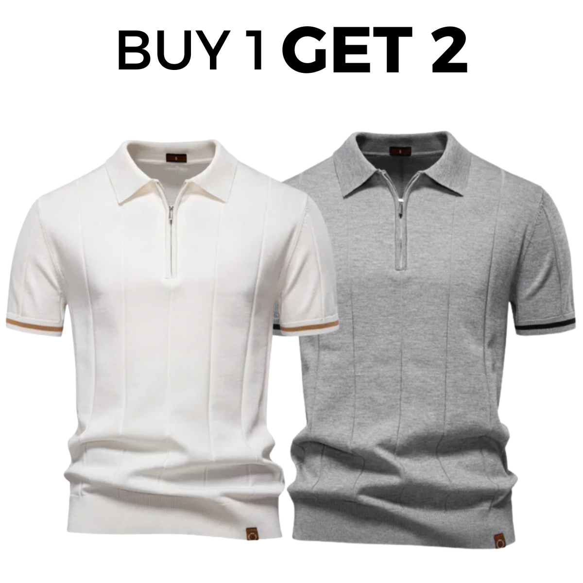 Classic Knit Polo Shirt - Buy 1 Get 2